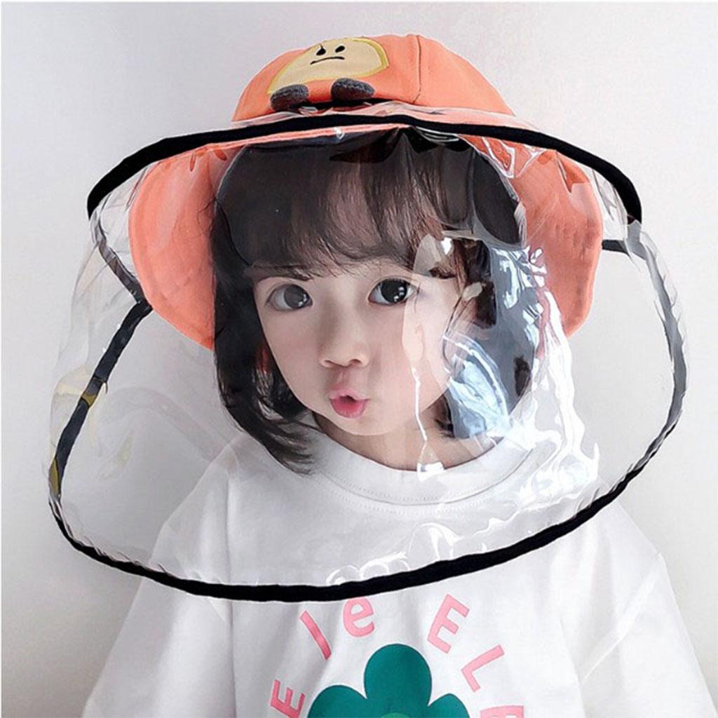 UV Protection Hat for Kids Pink+Beige
