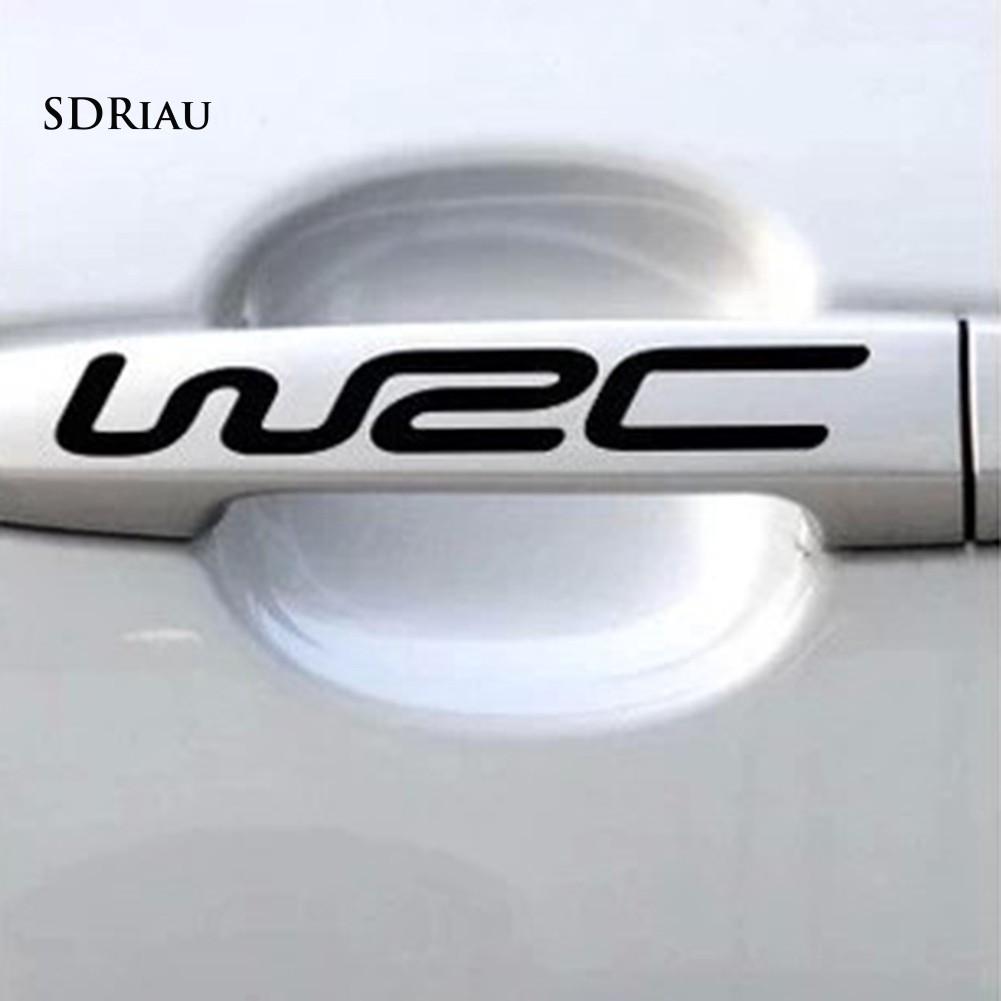 Set 4 miếng dán chữ WRC tự dính cho tay nắm cửa xe hơi