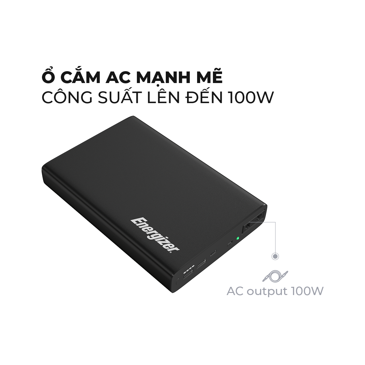 Sạc dự phòng Energizer 26,800mAh /3.7V Li -Ion - XP26800AC- Hàng Chính Hãng