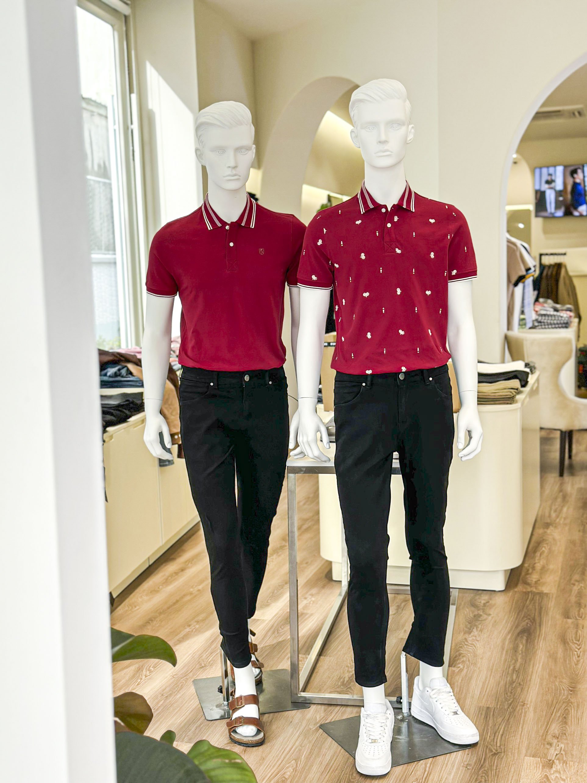 Áo Thun Nam Cao Cấp Polo Premium Basic Red Bo Tổ Ong BY COTTON