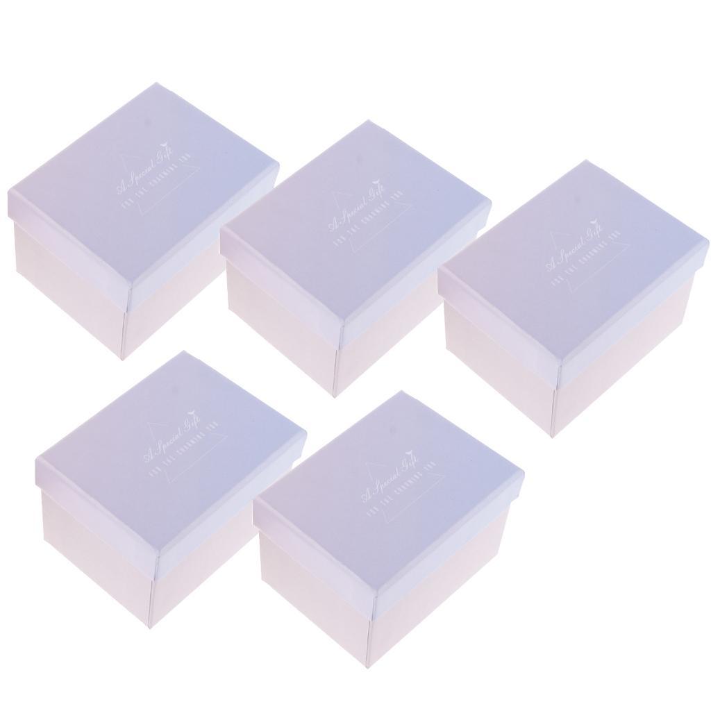 5pcs Cardboard Gift Box Earrings Storage Case