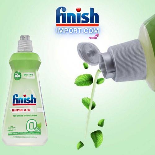 Chai 400ml nước làm bóng chén Finish cho máy rửa chén bát gia đình 400ml (Ecolabel - Thân thiện môi trường -HÀNG MỚI VỀ)