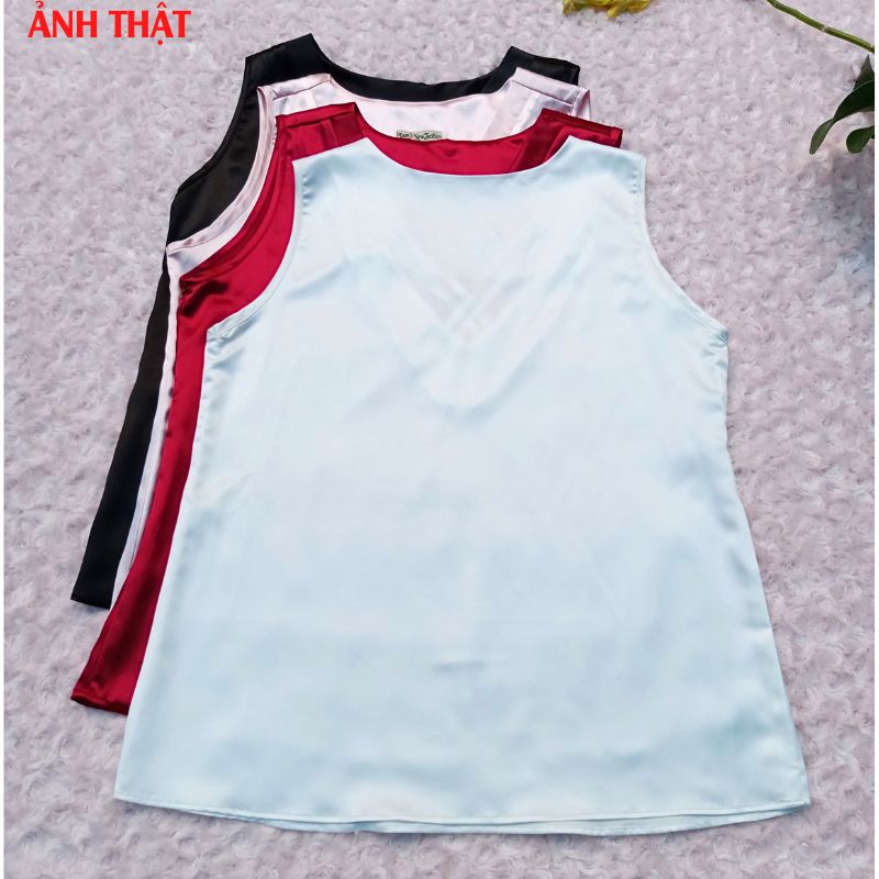 Áo Kiểu Nữ New Design Thiết Kế Dáng Áo Sơ Mi Suông, Cổ V Gọi Cảm Chất Lụa Satin Mịn, Thoáng Mát Nhiều Màu AO0011