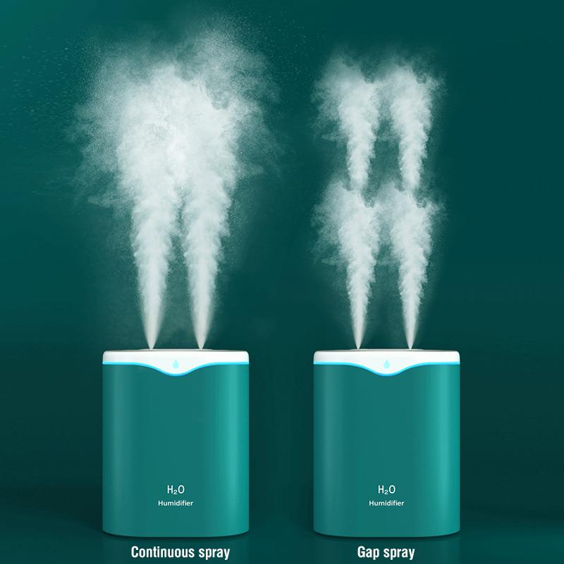 2000ML USB Máy Tạo Độ Ẩm Không Khí Đôi Xịt Cổng Tinh Dầu Khuếch Tán Hương Thơm Mát Phun Sương Tạo Phun Sương Tạo Ẩm Hình Ếch Con Cho Nhà Văn Phòng