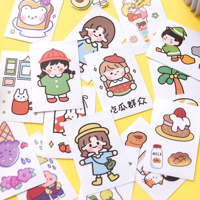 Sổ 50 trang stickers độc đáo dễ thương - MiuSua