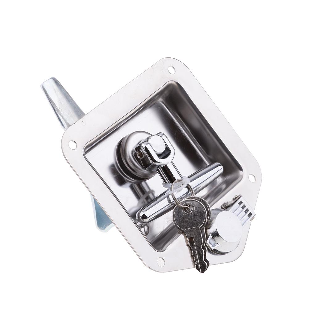 Folding Stainless Steel Folding T Lock Handle Trailer Toolbox