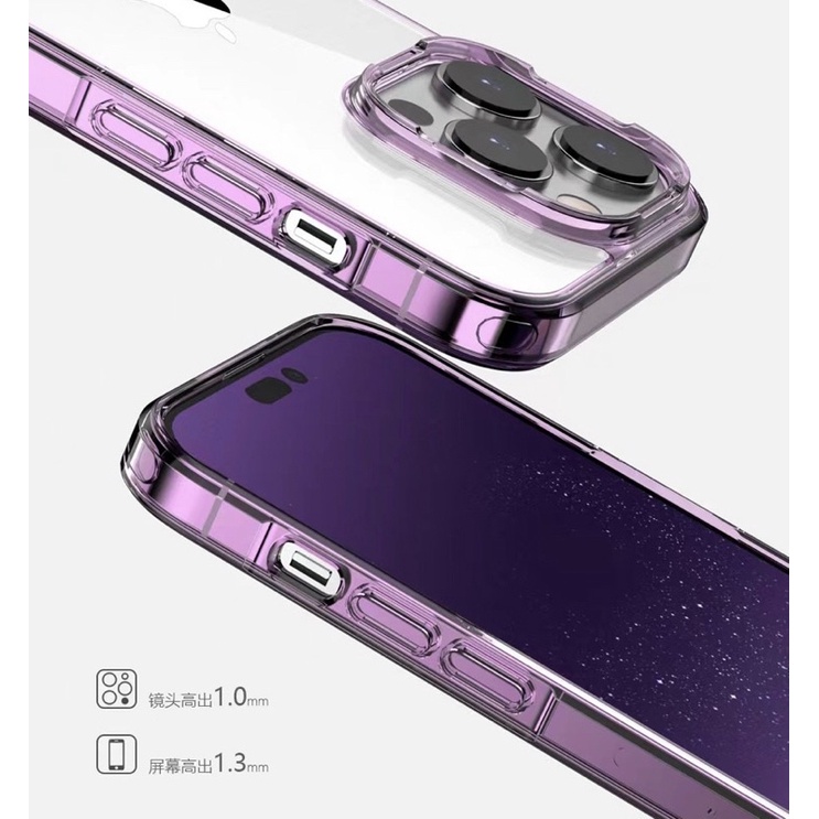 Ốp lưng trong suốt viền màu cho iPhone 14 Pro Max hiệu Likgus Simple But Unique chống sốc, chống chịu mọi va đập - hàng nhập khẩu