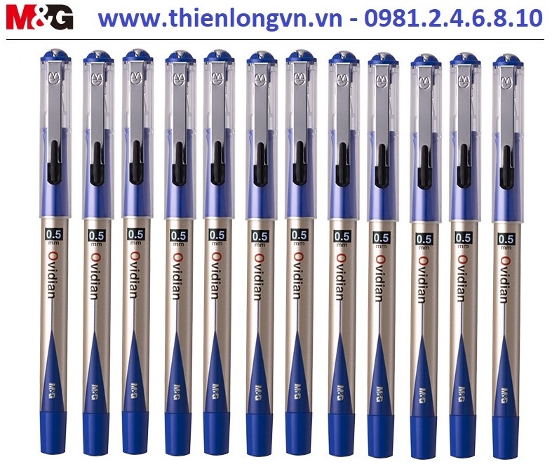Hộp 12 cây bút nước 0.5mm M&G - AGP11536A mực xanh