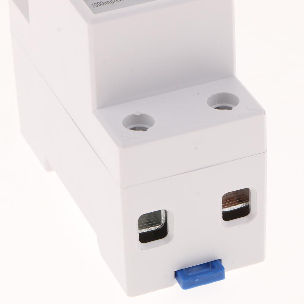 2PCS 220V 20A Single Phase Din Rail KWH Watt Hour Din-rail Energy Meter LCD