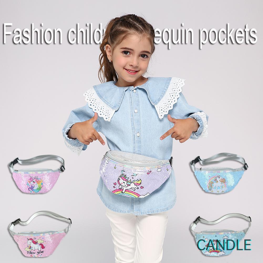 Túi Đeo Chéo Hình Ngựa Pony Đính Kim Sa Lấp Lánh Cho Bé Gái