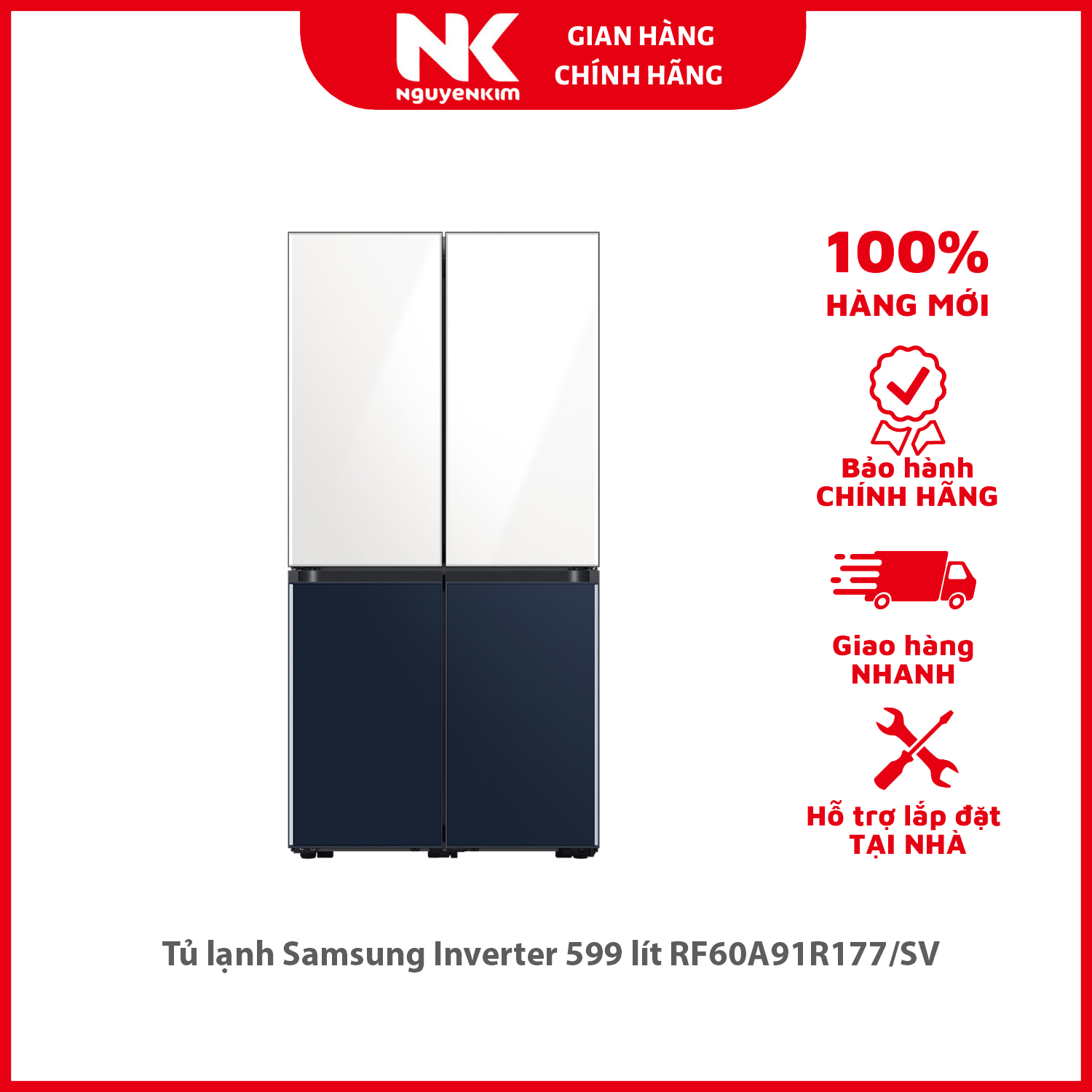 Tủ lạnh Samsung Inverter 599 lít RF60A91R177/SV - Hàng chính hãng [Giao hàng toàn quốc]