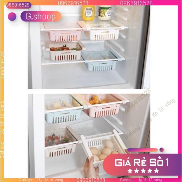 Khay để đồ tủ lạnh rổ nhựa co giãn tiện ích