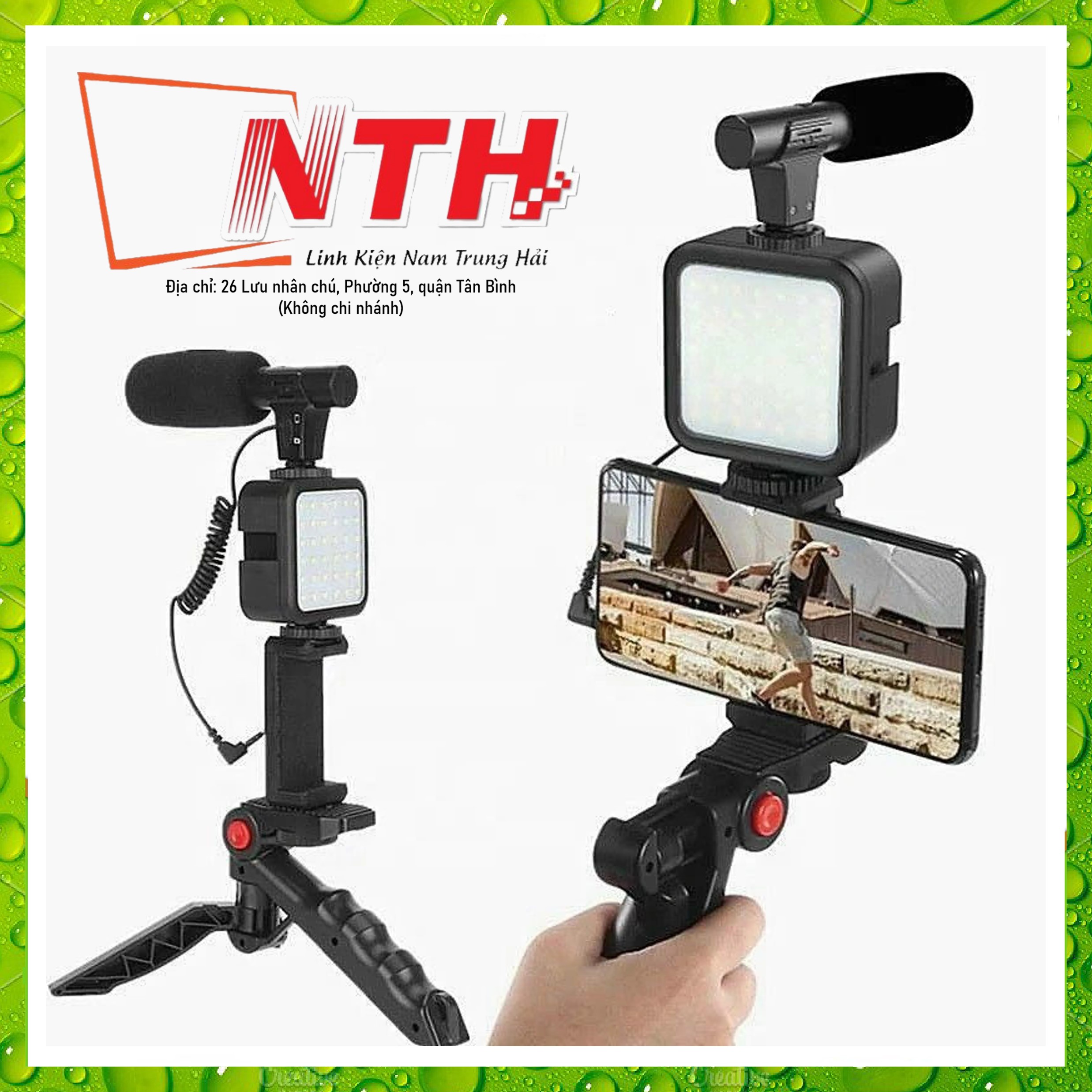 GẬY SELFIE KÈM LED , MIC - LIVESTREAM AY-49 -CHỐNG RUNG AY49