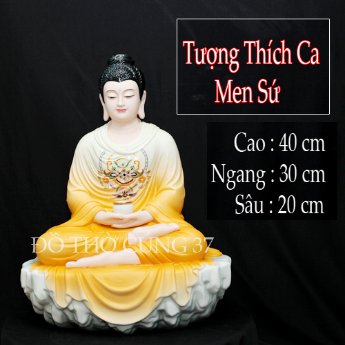 TƯỢNG PHẬT THÍCH CA ĐÁ VÀNG CAO CẤP - HÀNG NHẬP KHẨU