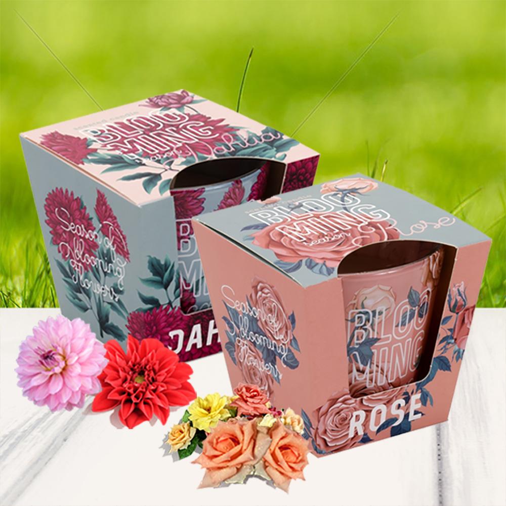 Combo 2 ly nến thơm Bartek nhập khẩu Châu Âu Blooming Season 115g - hồng, thược dược