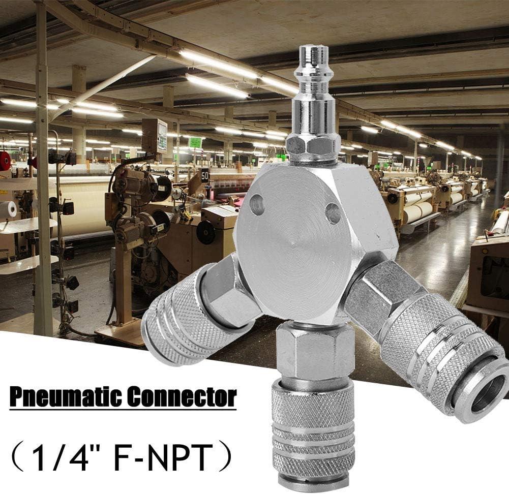 1/4'' F-NPT 3 Chiều Ống Dẫn Khí Khớp Nối Nhanh, Khí Nén Lắp Đầu Nối Khớp Nối Nhanh Bộ Chia