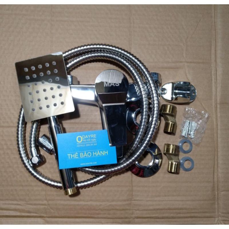 Bộ Củ sen tắm MAS nóng lạnh,vòi hoa sen mạ đồng phủ 5 lớp mạ crom sáng bóng