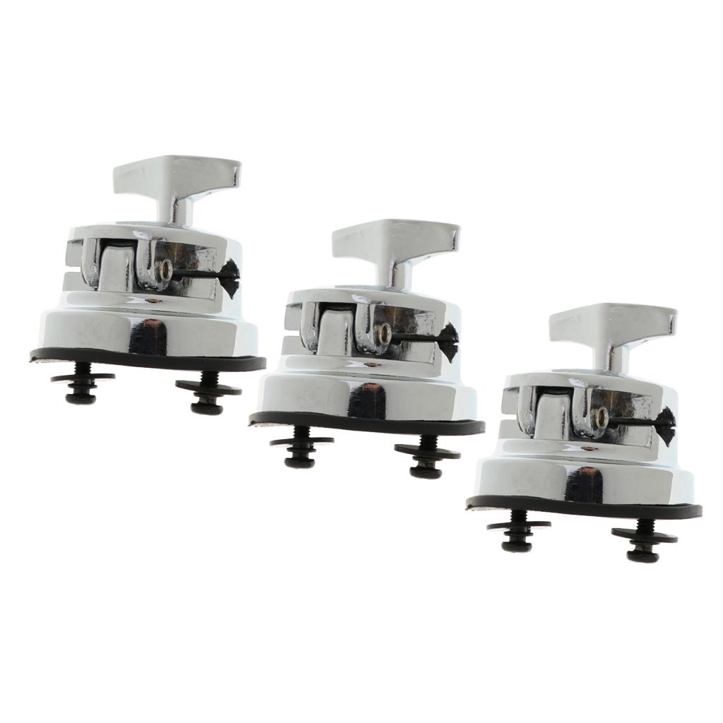 3 Pieces Drum Holder Base Plate Rack Clamp Tom Drum Mount Bracket