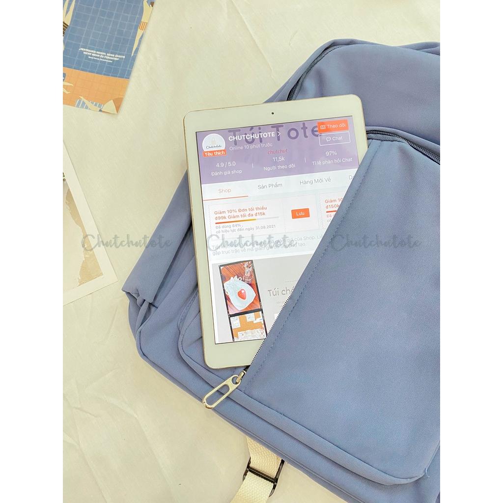 BL85-86/Balo Ulzzang nhiều ngăn đựng laptop 14inch tiện lợi đi học - tặng Sticker Cute Đính Kèm