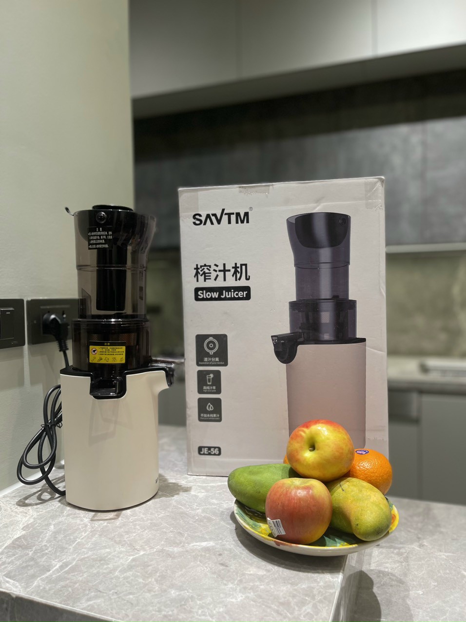 Máy Ép Chậm Nguyên Quả SAVTM JE-46 (Model 2024) Máy Ép Hoa Quả, Máy Ép Trái Cây Cỡ Lớn - Hàng Nhập Khẩu - JE-46 - Màu ngẫu nhiên