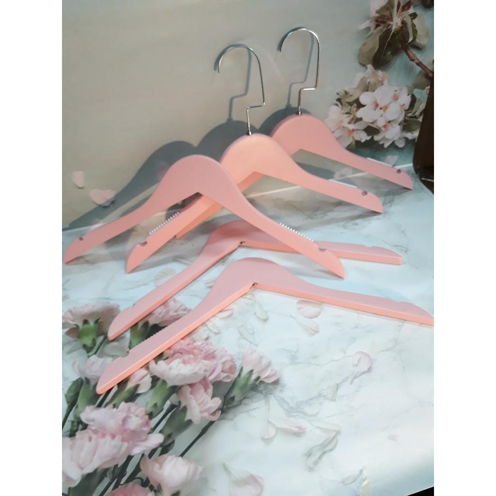 MÓC GỖ TREO QUẦN ÁO hồng đệm, MÓC DÙNG CHO SHOP THỜI TRANG, CÁ NHÂN, GIA ĐÌNH,...