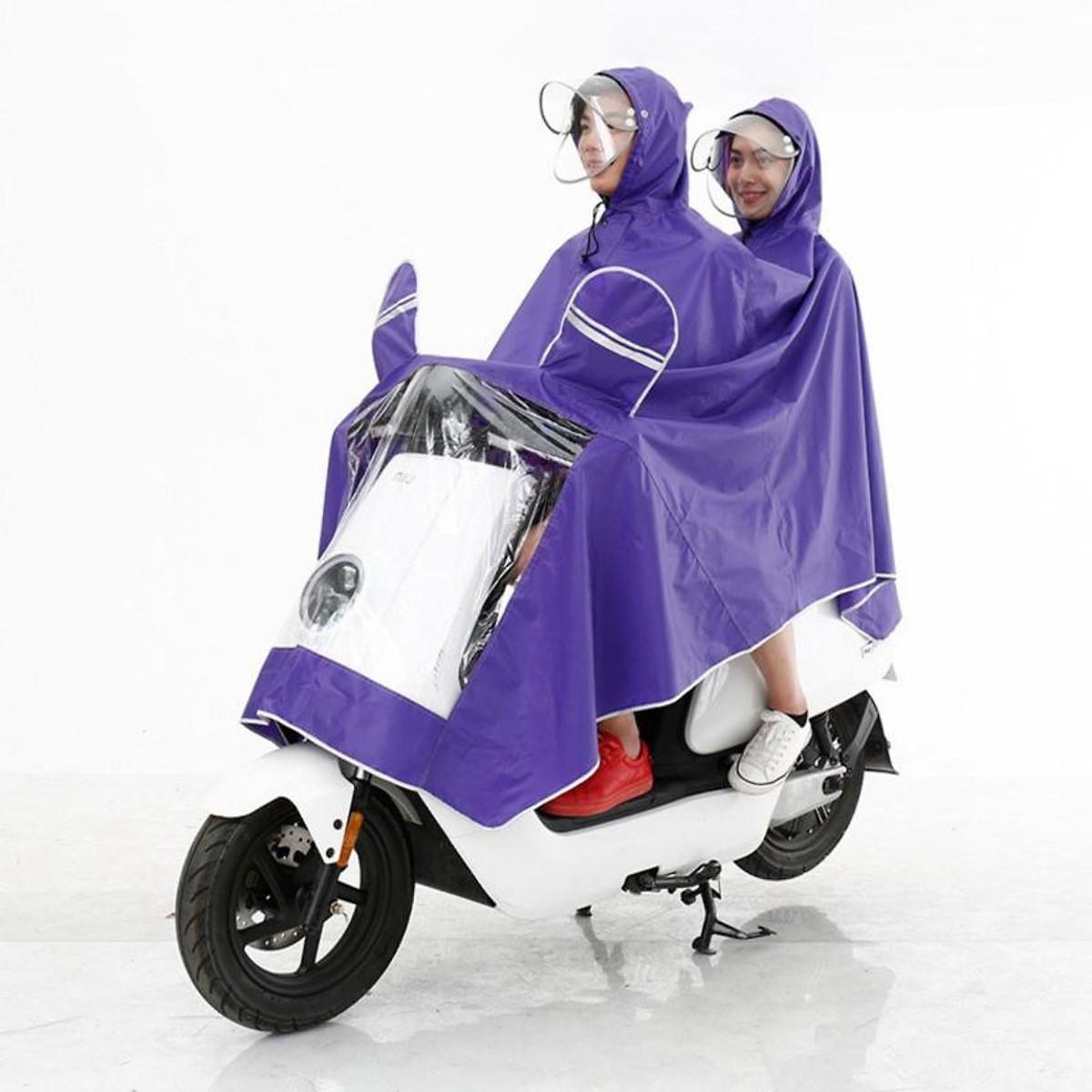 Áo Mưa Phản Quang Chống Thấm Có Kính Che Mặt 2 Đầu Cao Cấp Chất Liệu Dày Dặn - Ngăn Tia Tử Ngoại - Cách Nhiệt Tốt - Hàng Chất Lượng