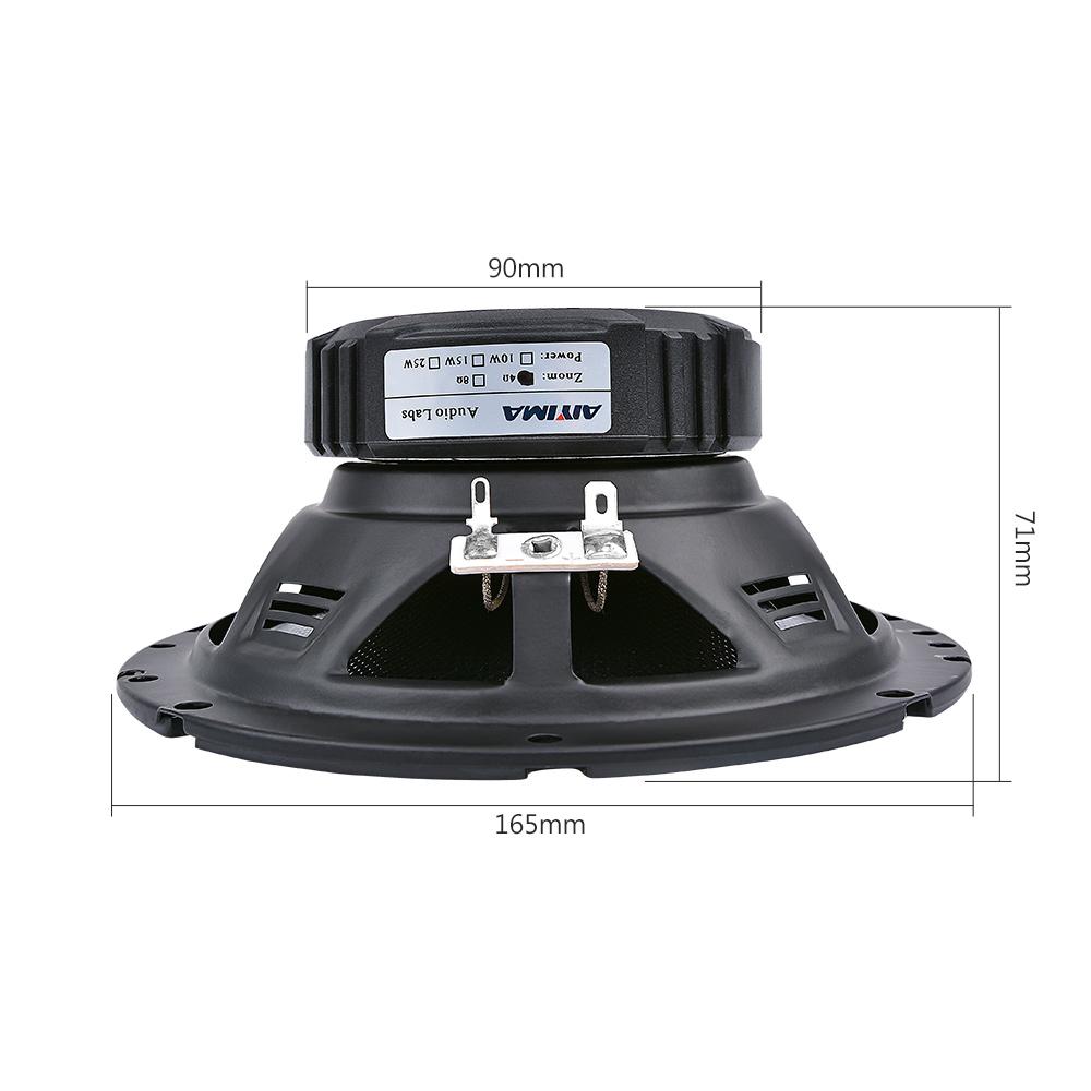 AIYIMA 6,5 INCH TRUNG TÂM BASS BASS LOADER Nhà hát 4 8 Ohm 60W Sound Audio Loa Glass Fiber Bullet Loa loa loa 1PCS Color: 8 Ohm Speaker