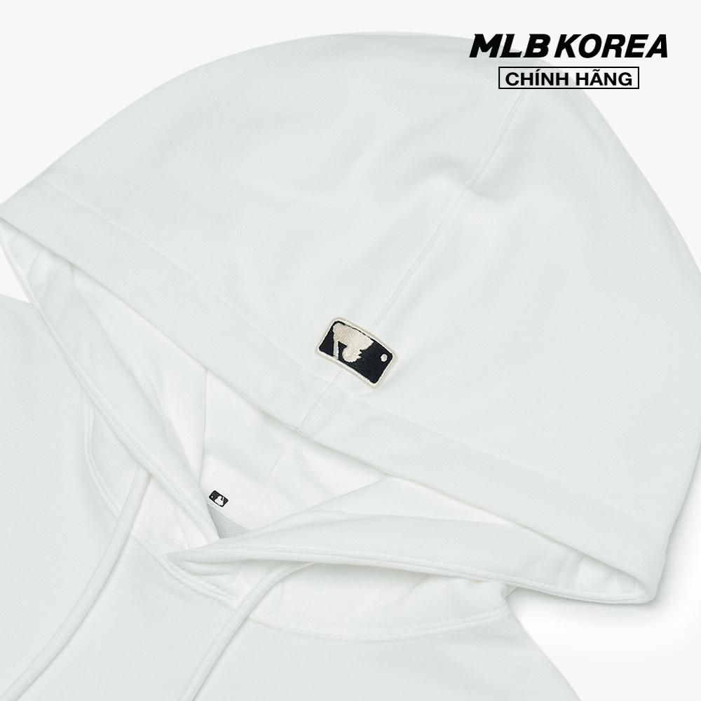 MLB - Áo hoodie tay dài phối mũ Checkerboard Big Logo Overfit 3AHDO0126-50WHS