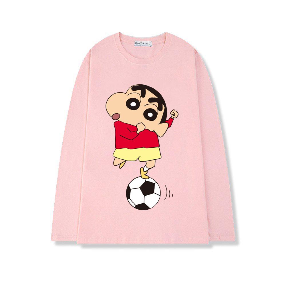 Áo thun tay dài form rộng unisex freesize bé Shin cậu bé bút chì đá banh BND37