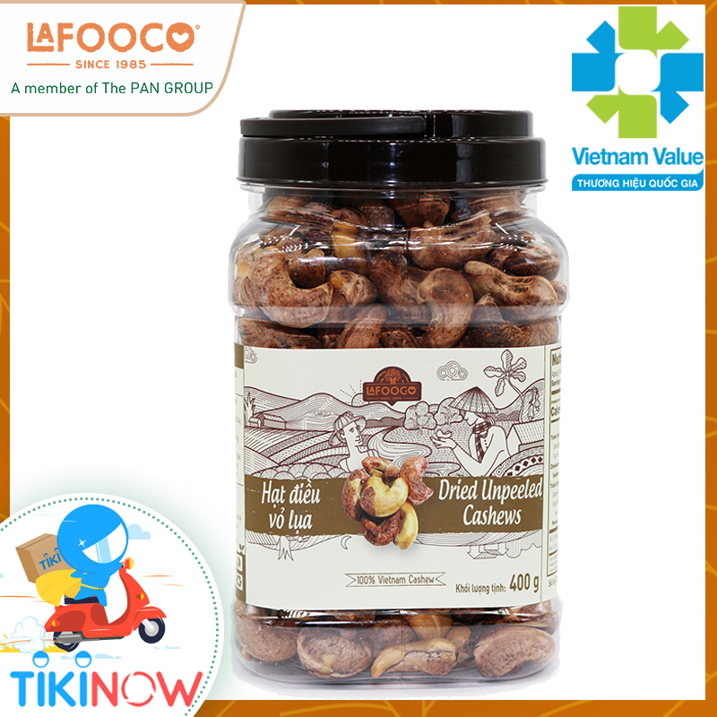 HẠT ĐIỀU VỎ LỤA 400g LAFOOCO Dried unpeel cashew nuts