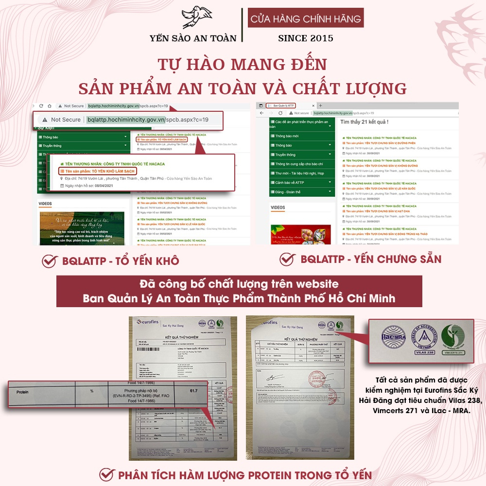 Hộp quà tặng cho người lớn tuổi yến chưng sẵn thượng vị nhân sâm và đông trùng hạ thảo từ Yến Sào An Toàn