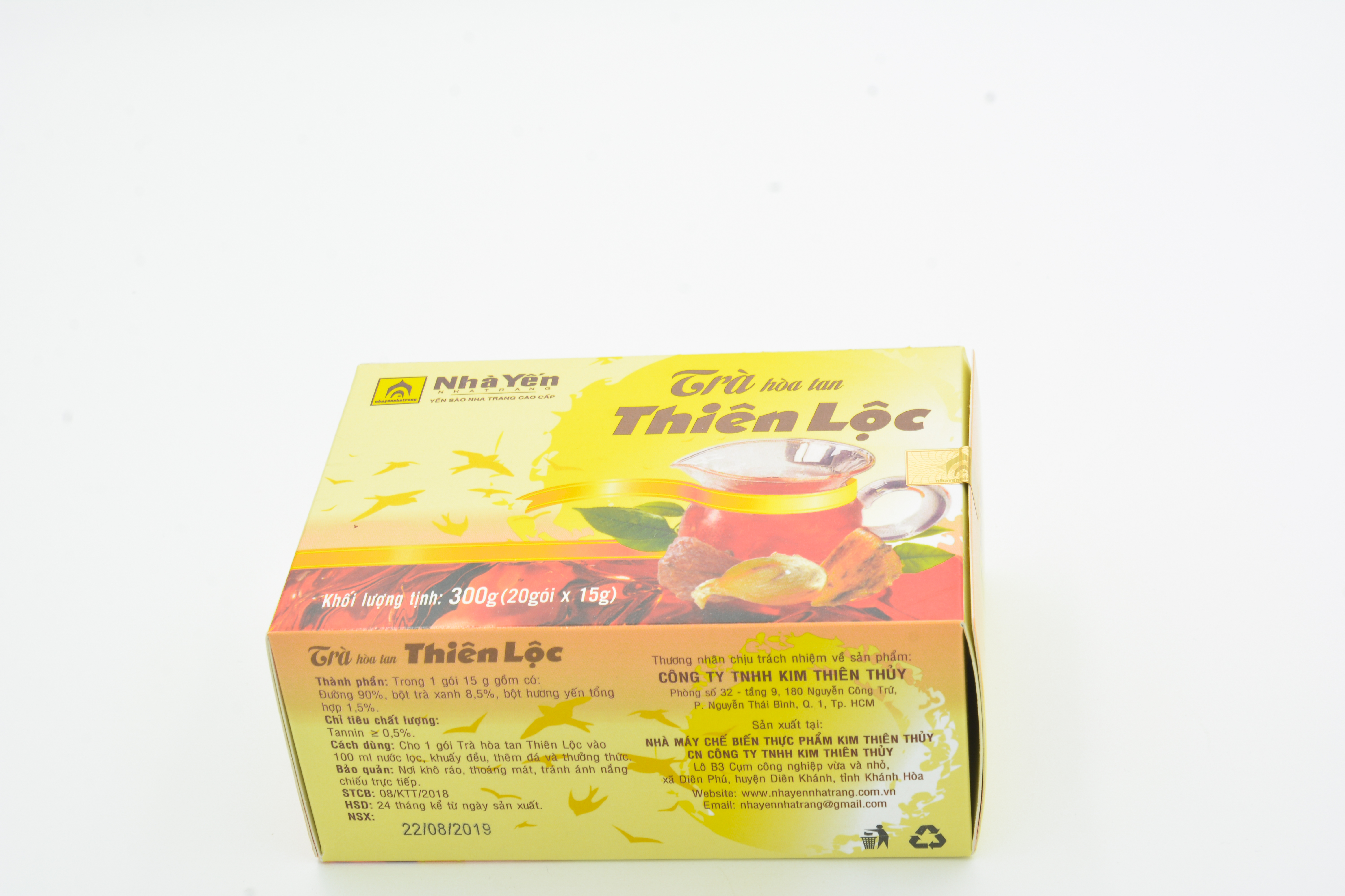 Đặc Sản Khánh Hòa - Trà Hòa Tan Thiên Lộc - Nhà Yến Nha Trang - Hộp 20 Gói - Trà Thanh Nhiệt - Trà Yến - Hàng Chính Hãng