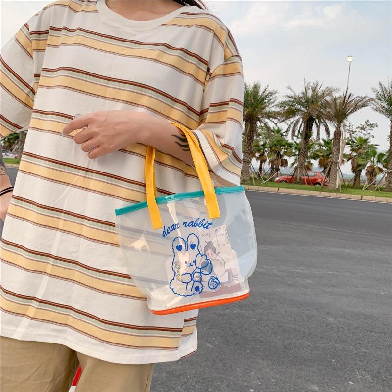 Balo Trong Suốt Họa Tiết Gấu / Thỏ Dễ Thương Cho Bé