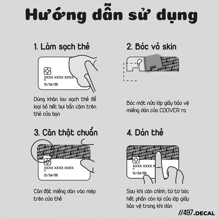 BTS x BLACKPINK | Miếng Dán Skin Thẻ ATM, Thẻ Ngân Hàng, Thẻ Xe, Thẻ Chung Cư Sticker Card - Skin Card