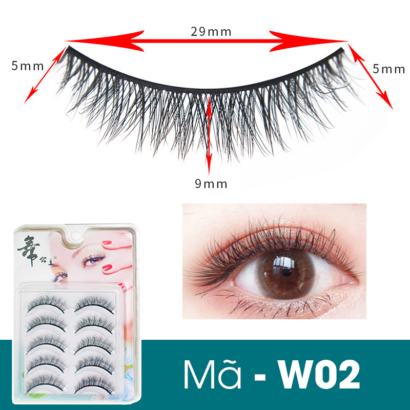 Bộ 5 Cặp Lông Mi Giả 3D Tự Nhiên Siêu Đẹp Chuyên Cho Makeup