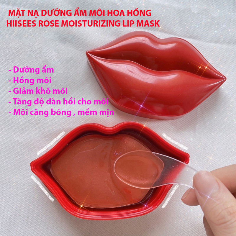 MẶT NẠ DƯỠNG ẨM MÔI HOA HỒNG ROSE MOISTURIZING LIP MASK HIISEES