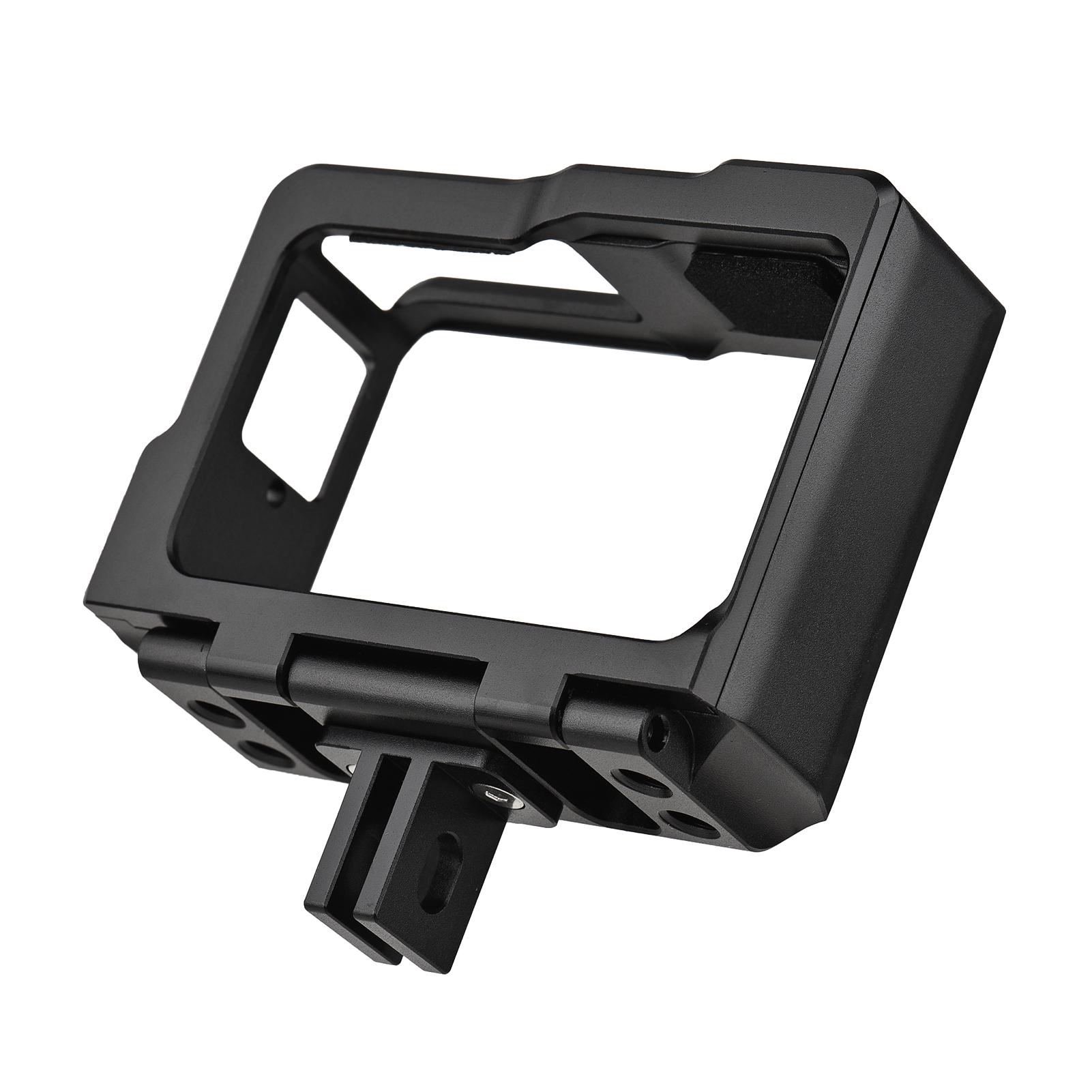 Metal Sports Camera Video Cage with Dual Cold Shoe Mounts Protective Frame Cage Vlog Accessories Replacement