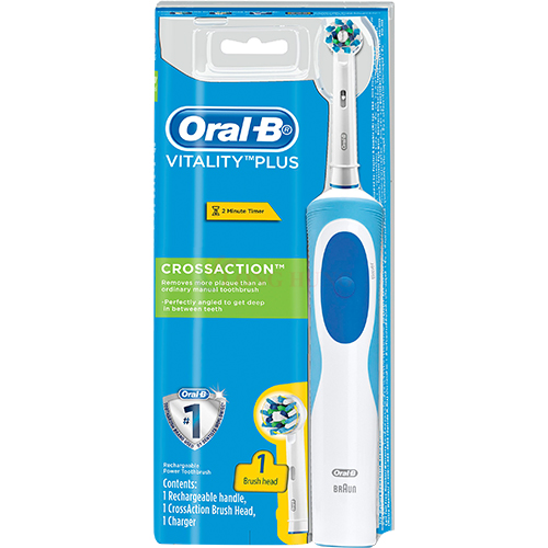 Bàn chải điện Oral-B Vitality Plus CrossAction Blue D12.513 - Hàng chính hãng