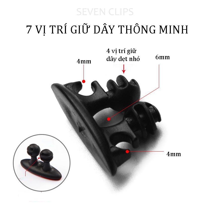 Bộ 8 Kẹp Giữ Dây Cáp Sạc / Tai Nghe USB Đa Năng Cho Xe Hơi