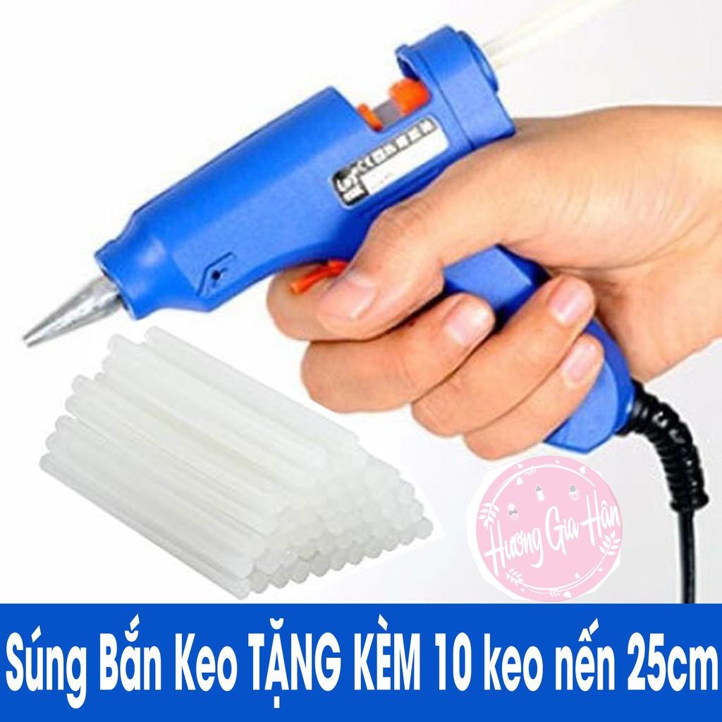 súng bắn keo 20w tặng 10 keo nến nhỏ dài 27cm