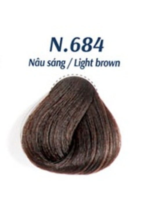 Nhuộm Phủ Bạc Cao Cấp Siêu Dưỡng,Tự Nhiên - Lavox 40 ML - N.684-Light Brown-Nâu sáng