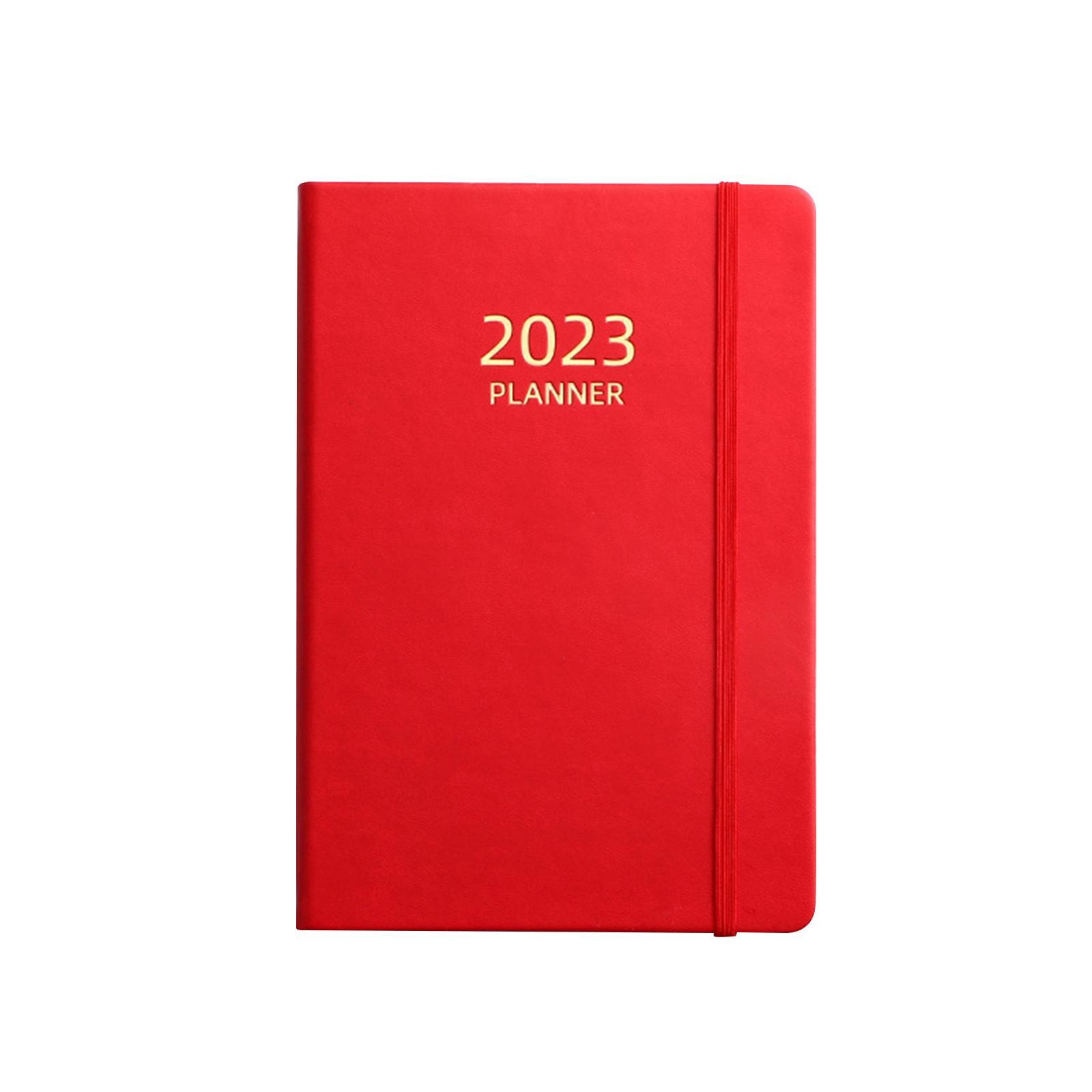 A5 Notebook Planner, Journal 2023 Monthly Weekly Daily Planner Notepads Double Sided Writing Pads for Family Home Supplies New Year Gifts