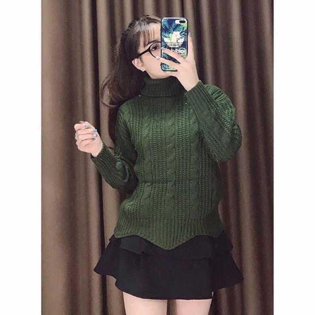 Áo len vặn thừng lượn sóng