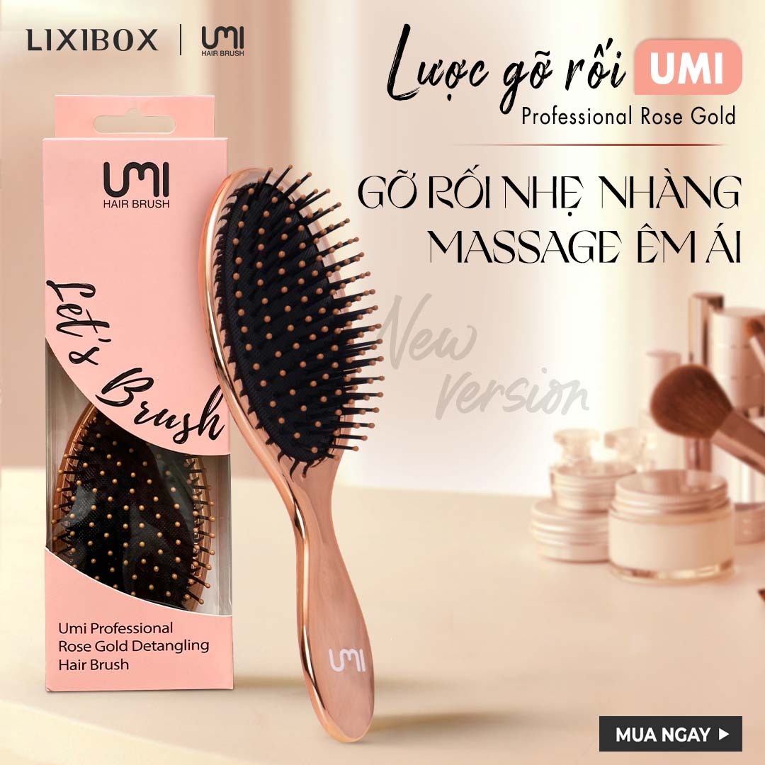 Lược Gỡ Rối Umi Professional Rose Gold Detangling Hair Brush