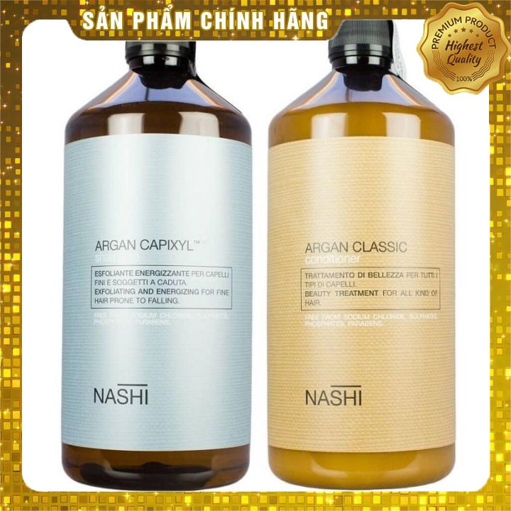 [+Tặng mũ trùm] CẶP GỘI XẢ NGĂN RỤNG VÀ KÍCH THÍCH MỌC TÓC NASHI CAPIXYL ESSENTIAL ENERGY 1.000ML NEW 2022