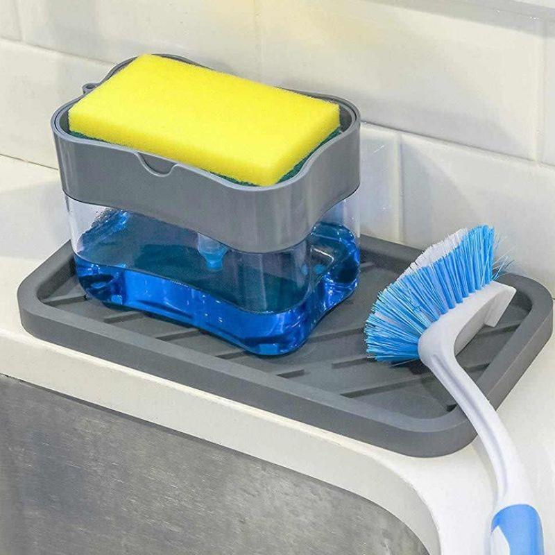 Hộp đựng nước rửa chén đa năng tặng miếng bông lau