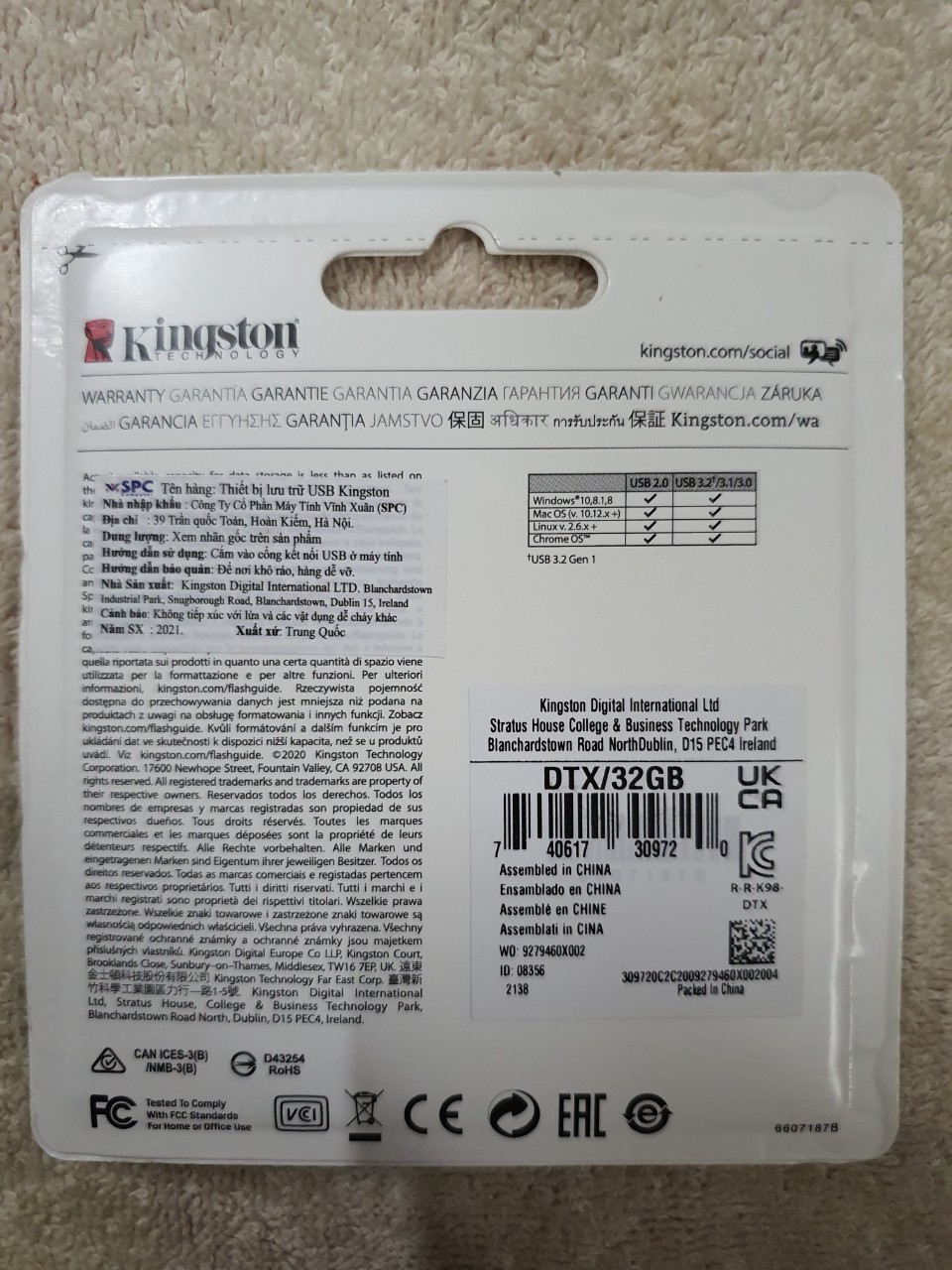 USB 32GB Kingston chuẩn USB 3.2 - USB dung lượng 32GB tốc độ cao 3.2 - Hàng chính hãng