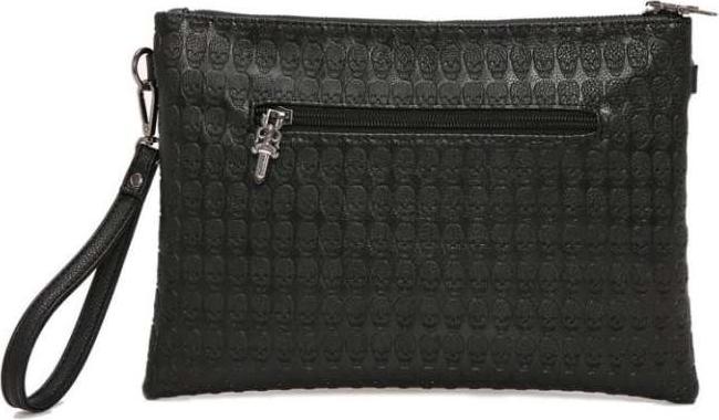 Men's Trend Studded Clutch PU Leather - Black