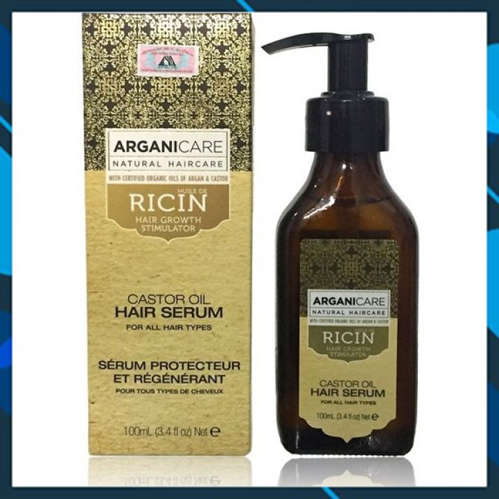 TInh dầu dưỡng tóc ARGANICARE Castor Hair Serum for All hair types 100ml