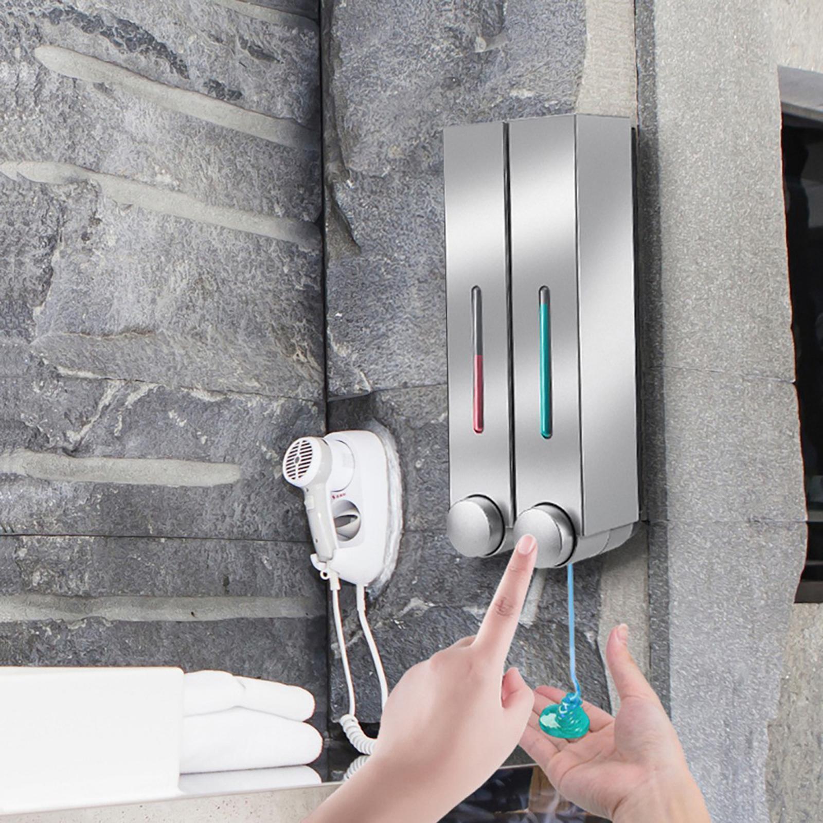 2x Bathroom Soap Dispenser Shower Shampoo Gel Pump Bottle Home Hotel Cafe